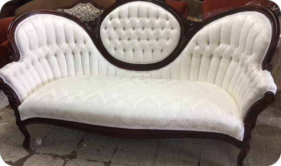 Upholstery San Antonio after photo of classic reupholstered sofa